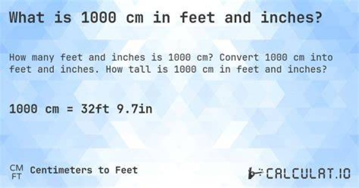 1000 cm to feet 1000 cm in feet