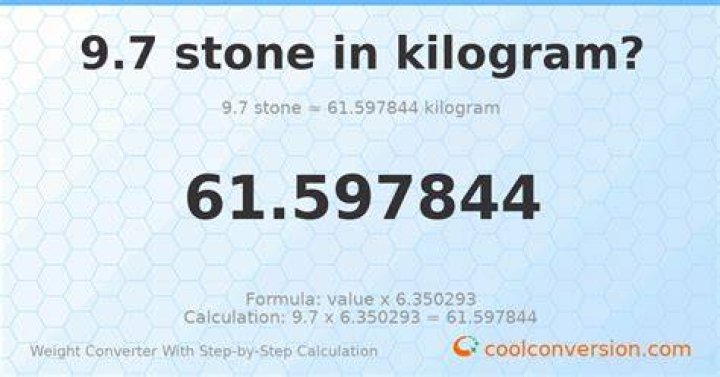 59.8 kg in stone 59.8 kg in stone