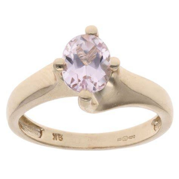 9ct Gold Bloomy Morganite Single Stud Earring 9ct Gold Bloomy Morganite Single Stud Earring