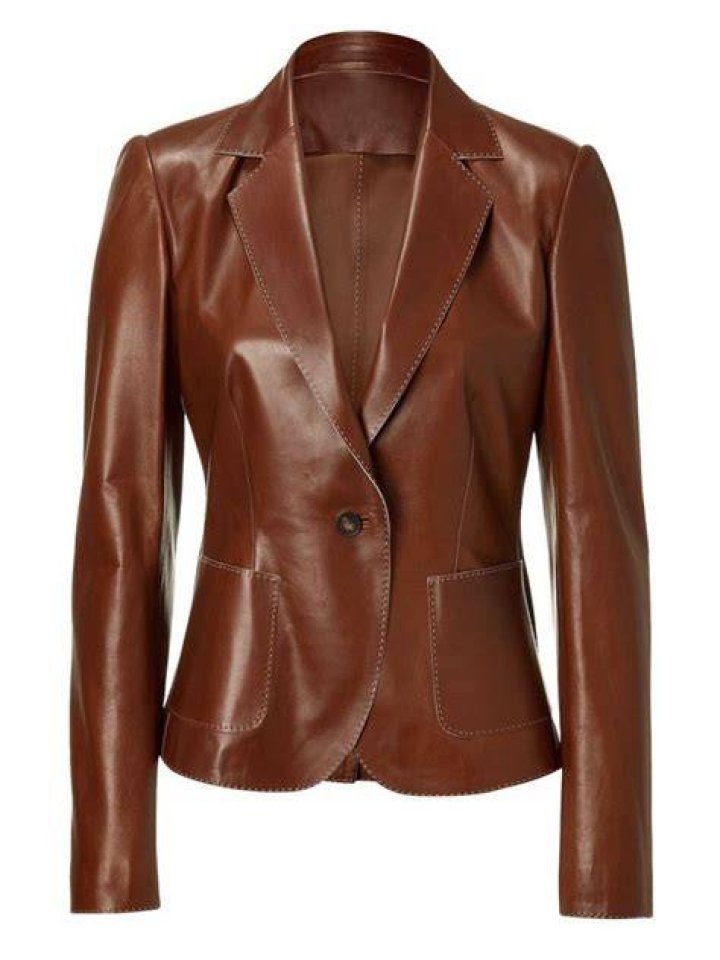 Altuzarra Hattson double-breasted leather suit jacket best colourful leather blazer women