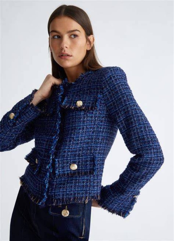Chaqueta de tweed azul marino de Tintoretto para El Corte Inglés Chaqueta de tweed azul marino de Tintoretto para El Corte Inglés