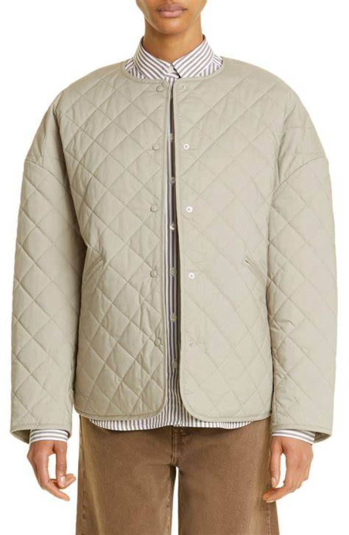Cotton Corduroy-Trimmed Quilted Recycled Jacket Cotton Corduroy-Trimmed Quilted Recycled Jacket