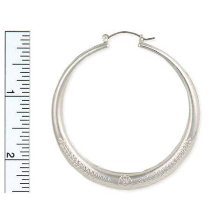 EMBOSSED HOOP EARRINGS EMBOSSED HOOP EARRINGS
