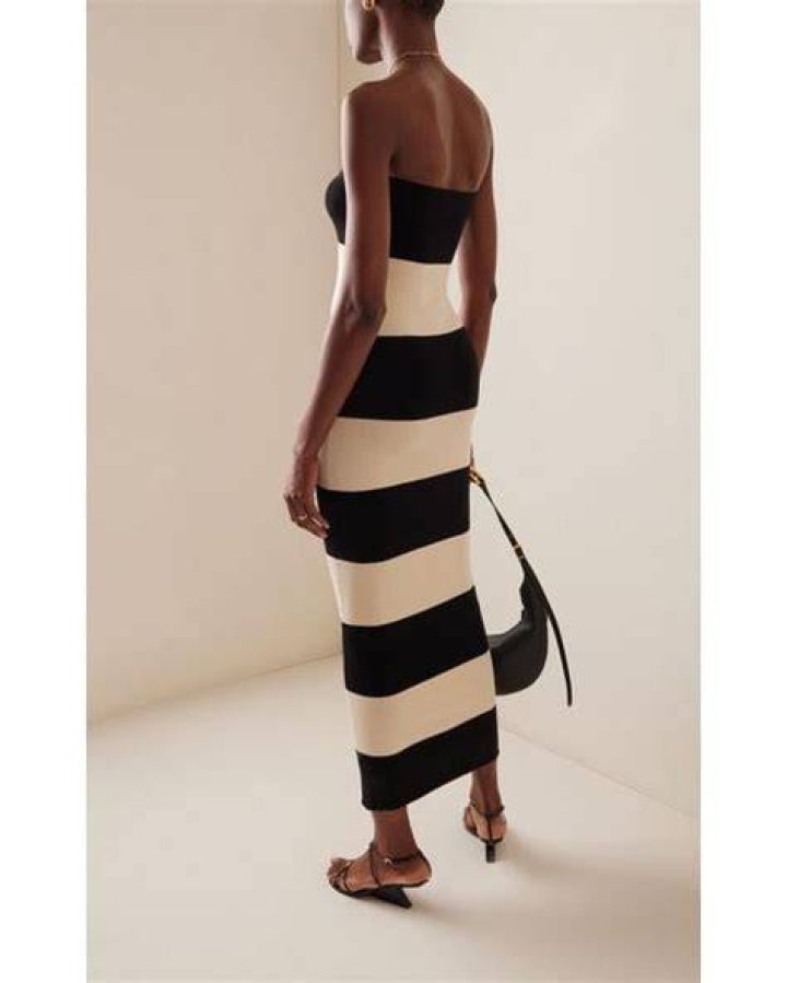 Exclusive Theo Striped Jersey Strapless Maxi Dress Exclusive Theo Striped Jersey Strapless Maxi Dress