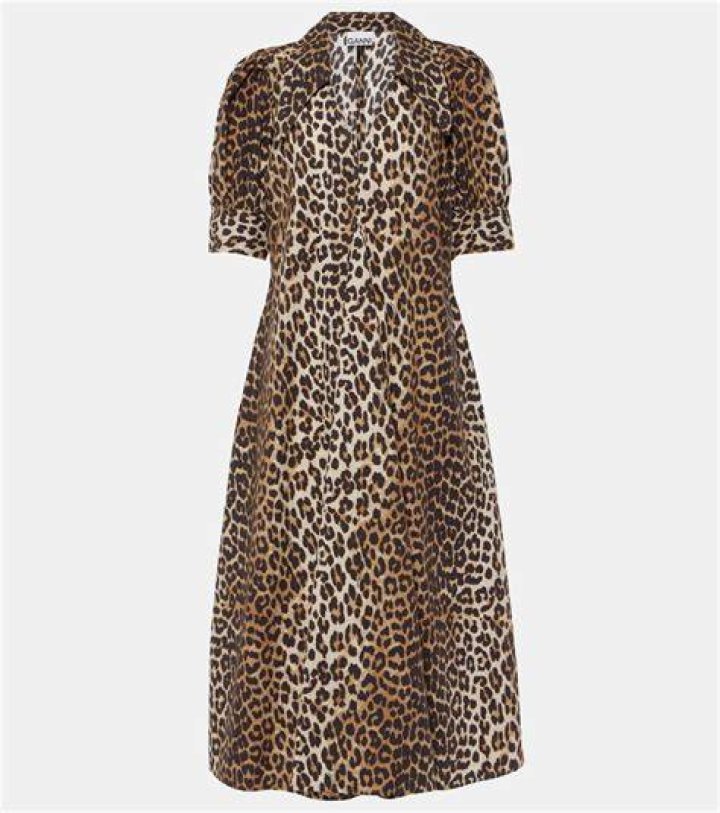 Ganni leopard print dress