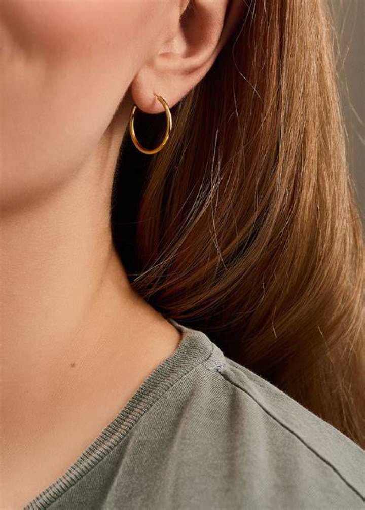 Gold-Plated Overgrown Column Mini Hoop Earrings Gold-Plated Overgrown Column Mini Hoop Earrings
