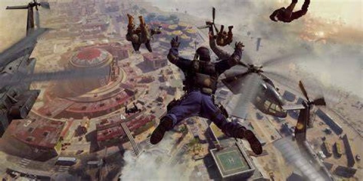 Image showing Warzone players falling through sky