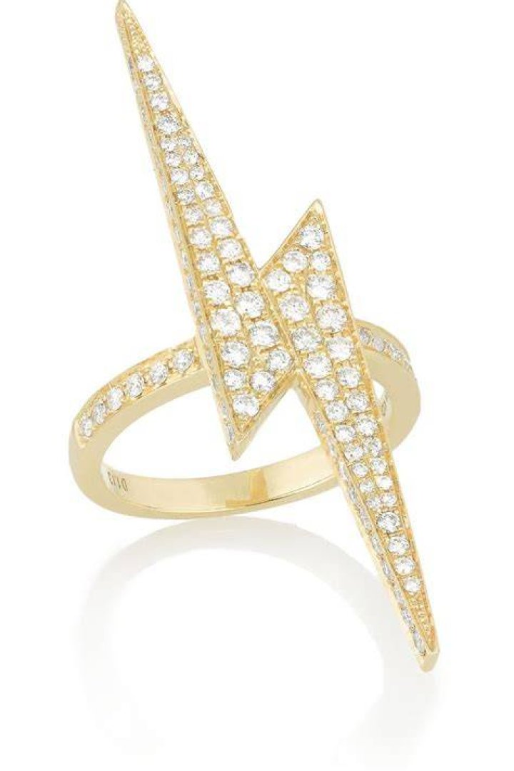 Lightning Bolt 18-Karat Gold Diamond Earring Lightning Bolt 18-Karat Gold Diamond Earring