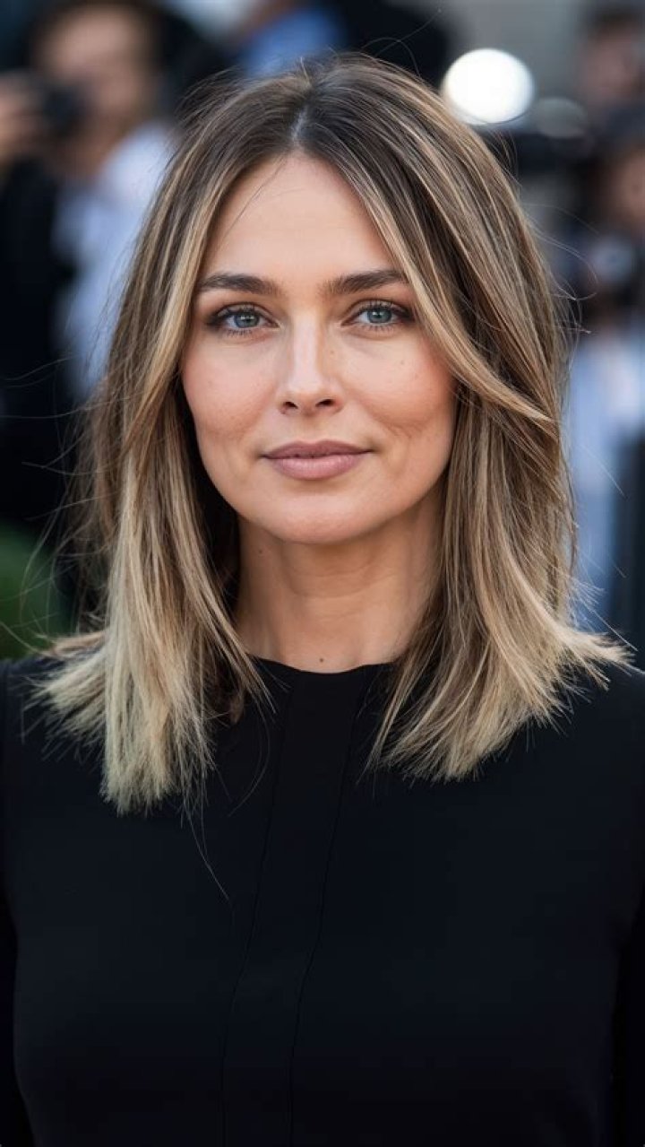 Kim Kardashian Lob Hair shoulder length and mid length haircut ideas