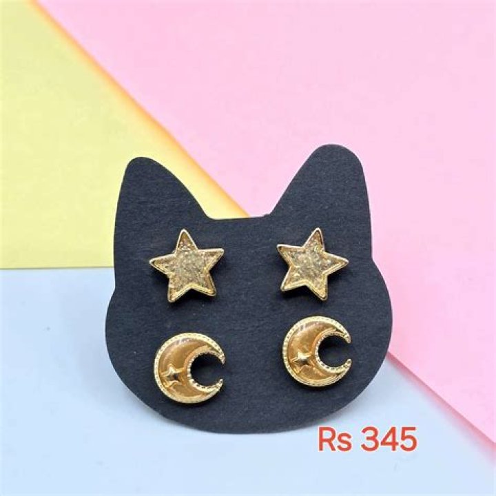 Star and moon earring pack Star and moon earring pack