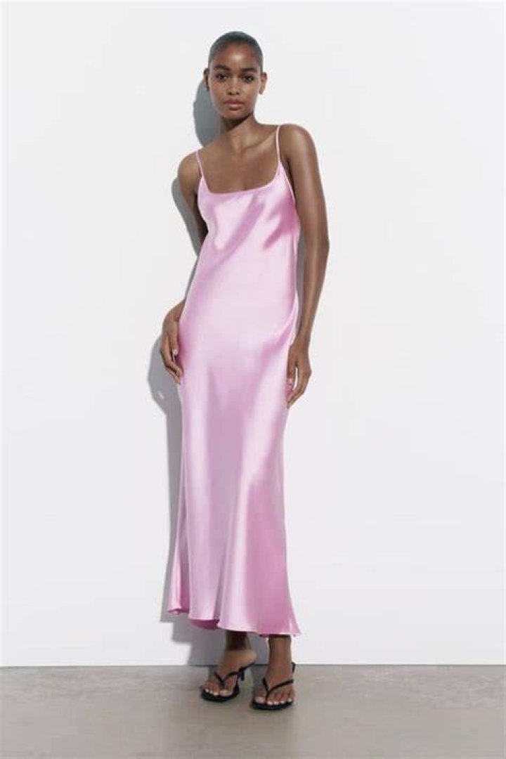 Vestido satinado rosa Vestido satinado rosa