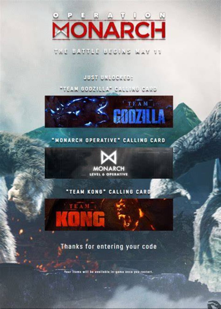 Warzone Monsterverse Calling Cards